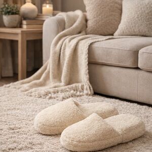 NIB HoMedics Solemates Memory Foam Massage Slippers S/M